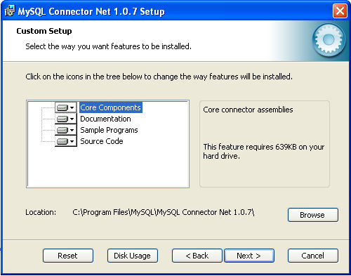 Connector/NET Windows
                CXg[ - Custom ZbgAbv 
