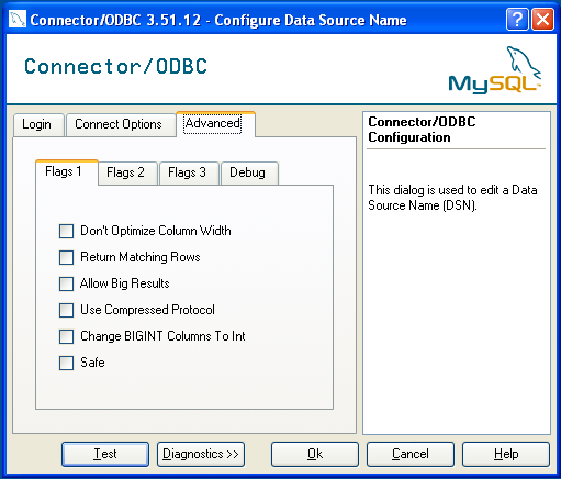Connector/ODBC Connection Advanced
            _CAO