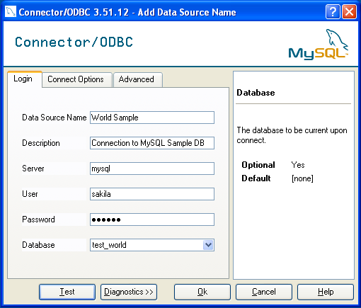 MySQL ODBC DSN
            Configuration _CAO
            Tv